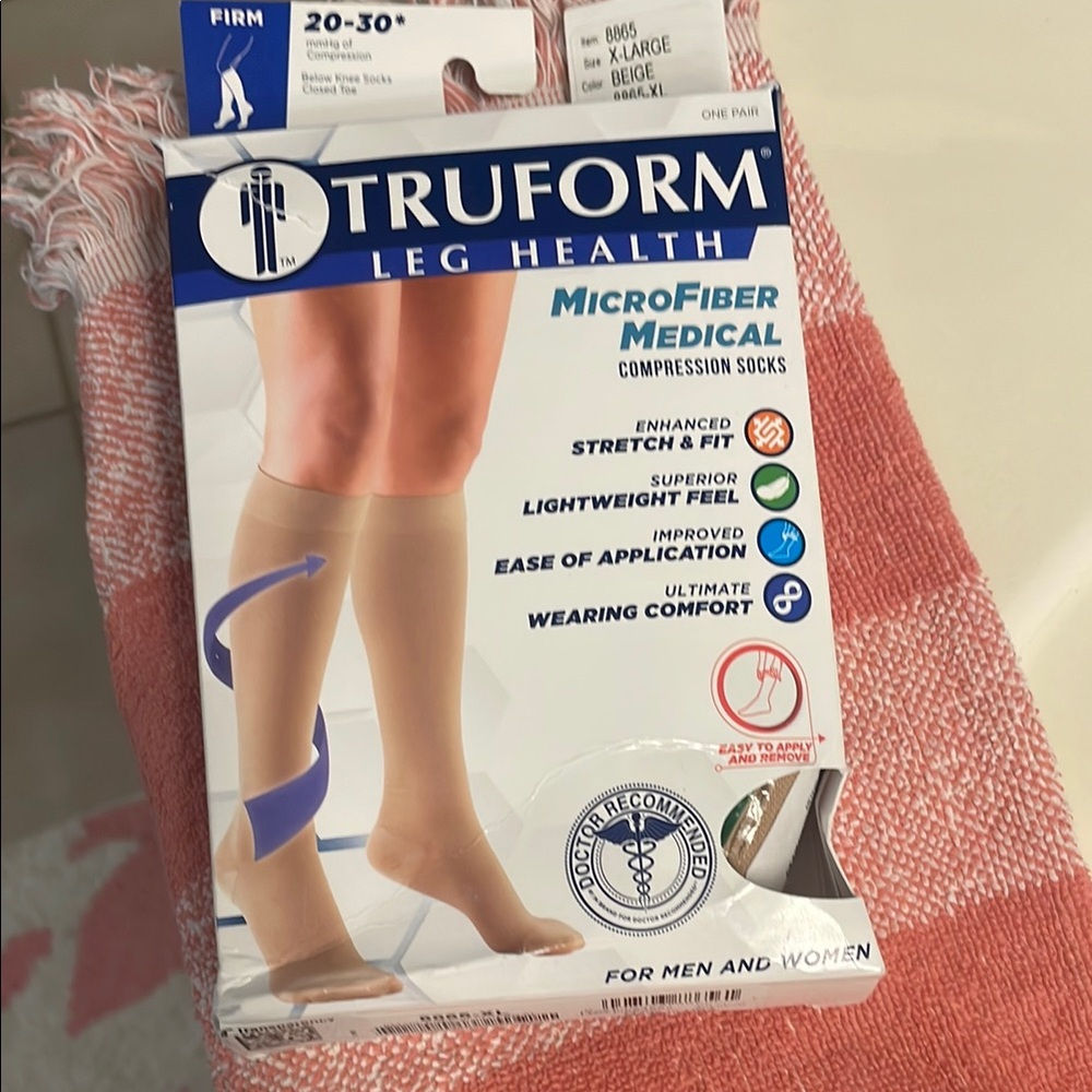 Beige Compression Socks